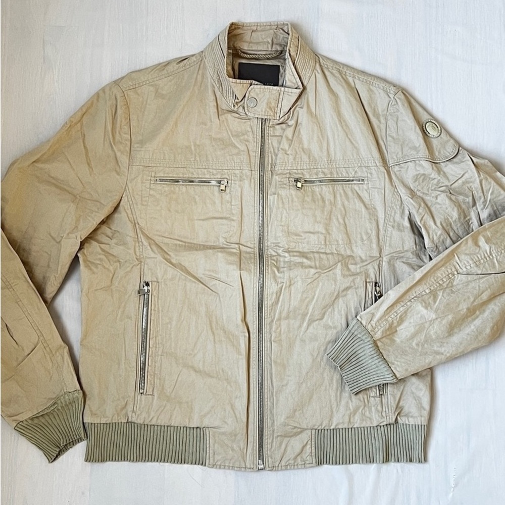 Men's Beige Bomber Jacket